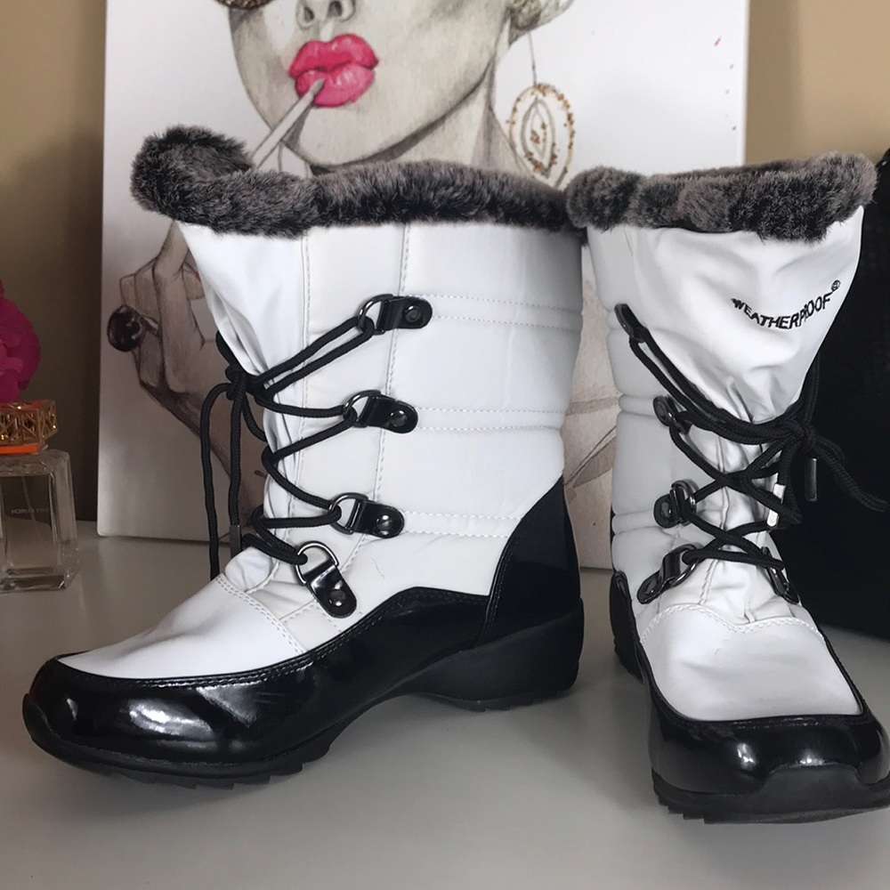 Weather Proof White All Weather Faux Fur Lined